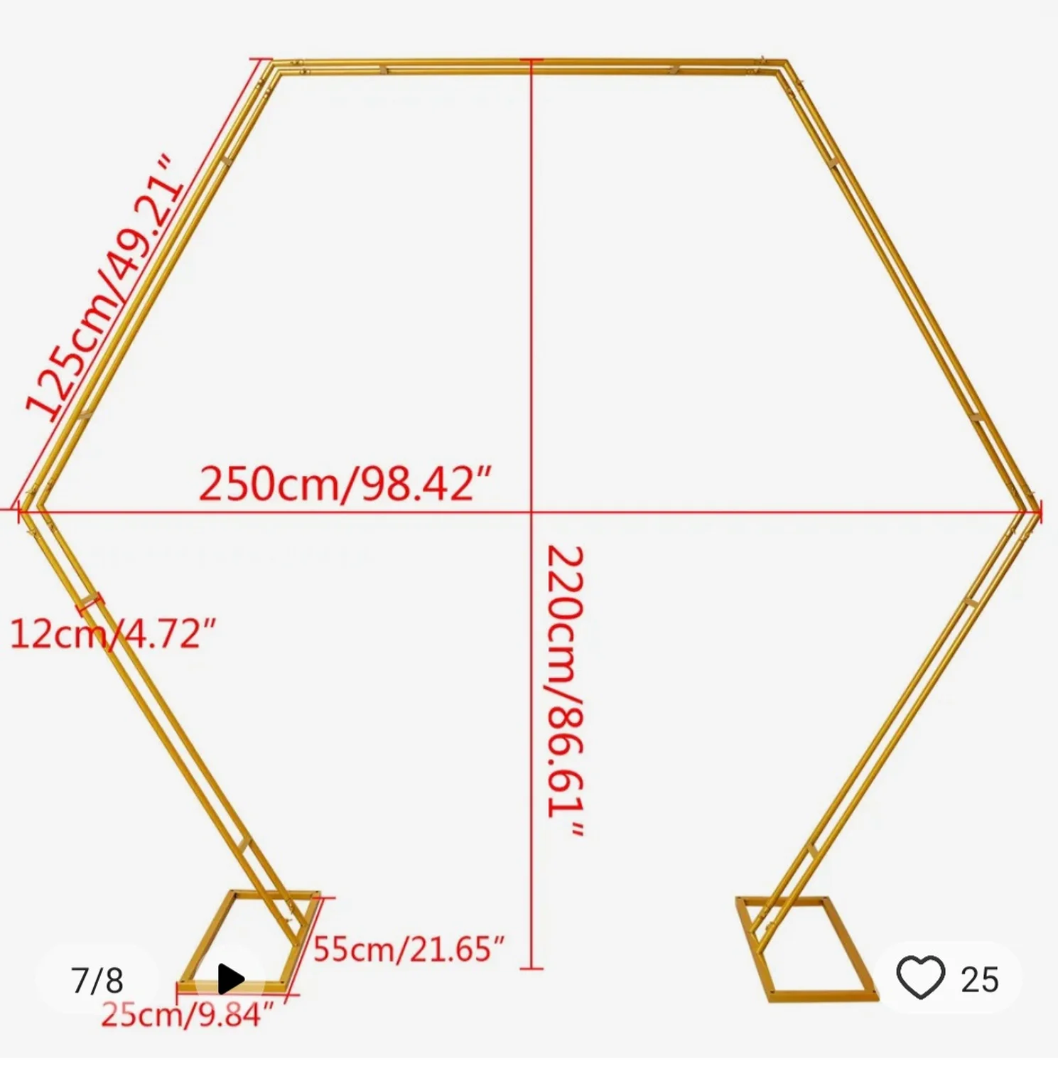 Eventdeko of Colors - Torbogen Gold