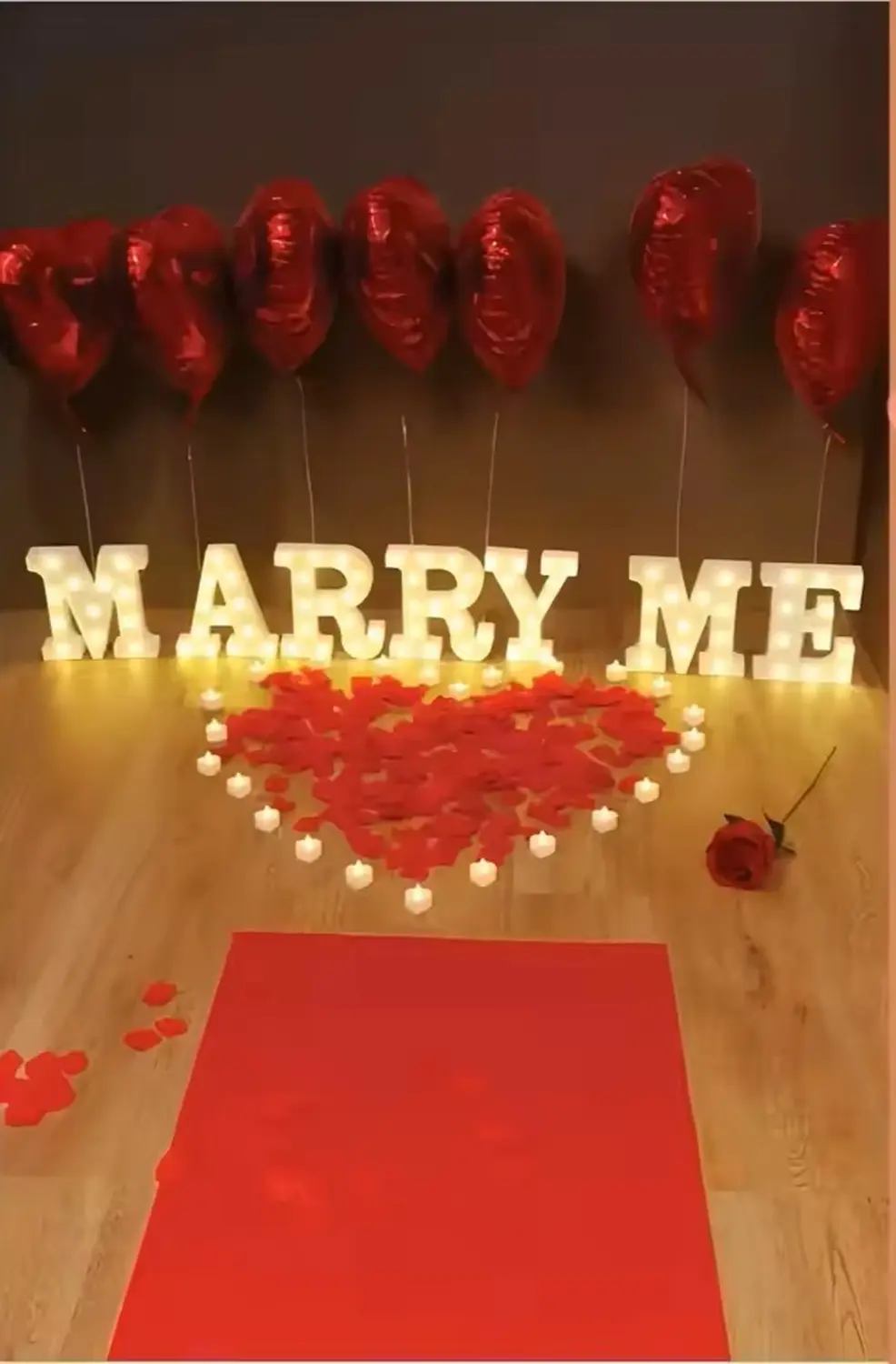 Eventdeko of Colors - Marry Me Buchstaben Beleuchtet