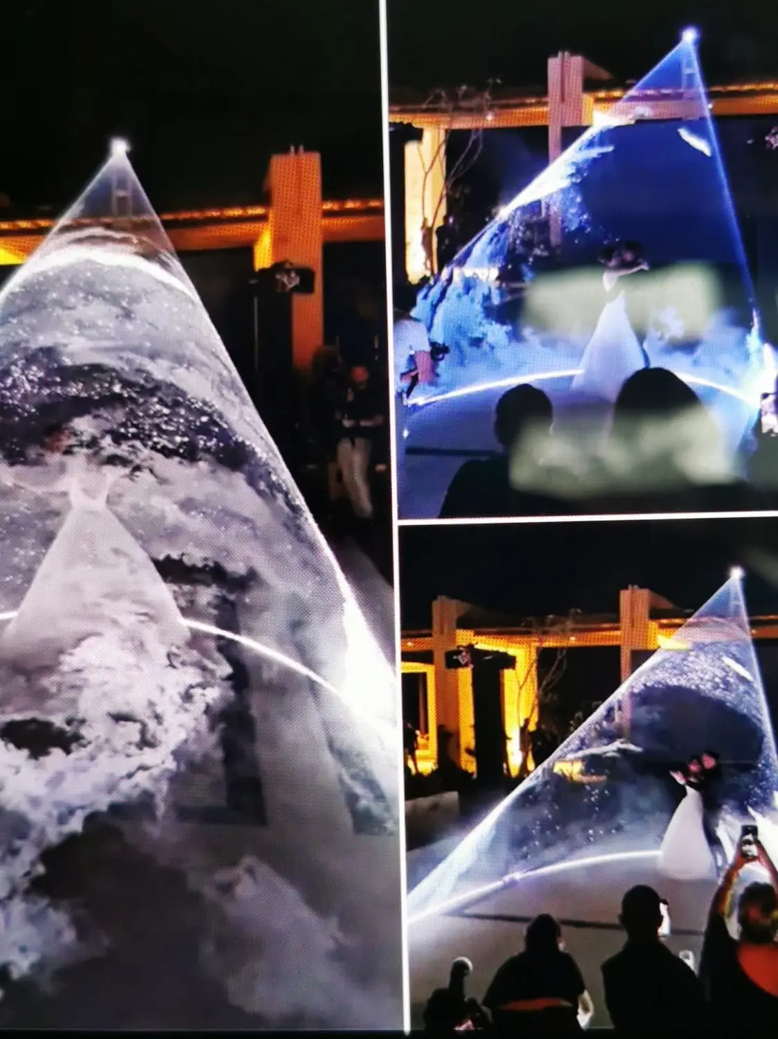 Eventdeko of Colors - Laser Lichtkreis mit Schnee und Nebel